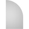 Ekena Millwork Quarter Round Top Left Surface Mount PVC Gable Vent w/ 2"W x 2"P Brickmould Sill Frame, 24"W x 40"H GVPQL24X4003SN - alternate 2